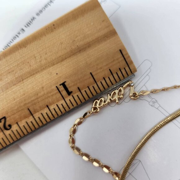 Time And Tru Libra Necklace Set - 16" & 18" Gold Tone with Extenders - Picture 7 of 7